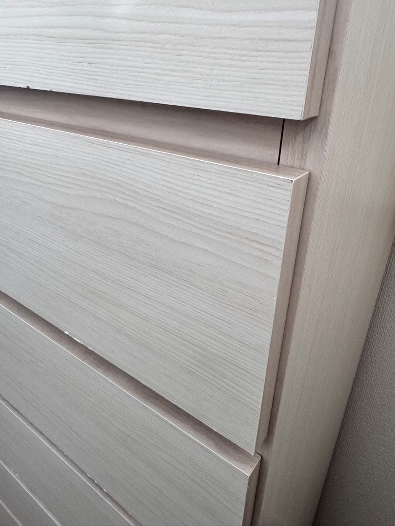 【ニトリ】ハイチェスト エレアK 6段 ホワイトウォッシュ 幅60