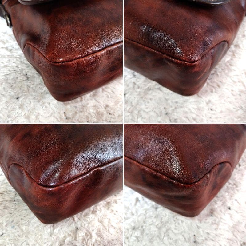 タケオキクチ×イケテイ メッセンジャーバッグ 本革 ダークブラウン A4収納