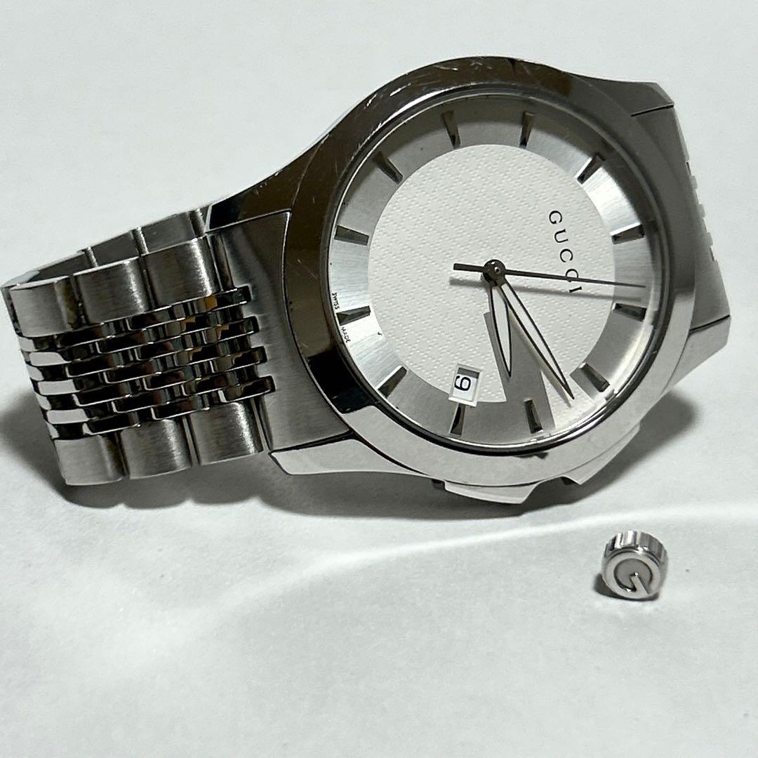 グッチ GUCCI タイムレス 126.4 ラウンド クォーツ 両開きバックル