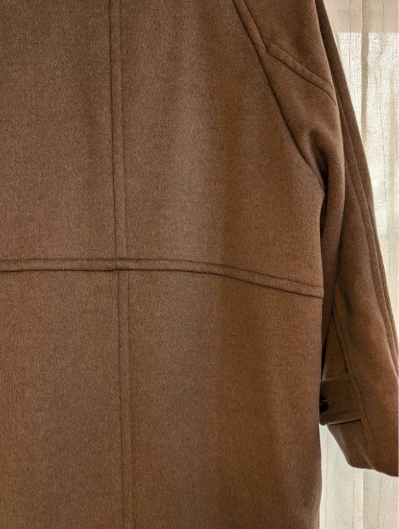 未使用タグ付　Simplicite Wビーバーコクーンスタンドカラーロングコート