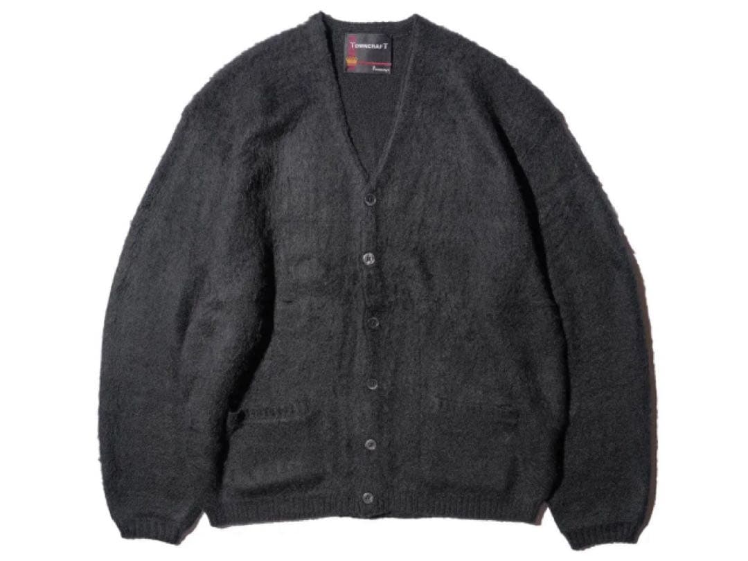 トップス TOWNCRAFT SOLID SHAGGY CARDIGAN BLACK