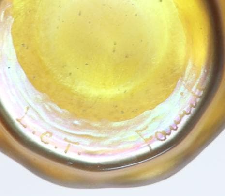 ルイス・C・ティファニー ファブリルガラス 塩入れ ソルトセラー アンティークe