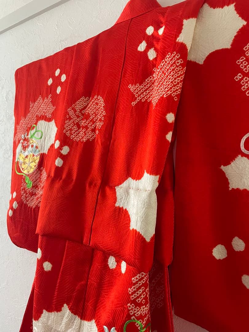 七五三　3歳　正絹お着物セット