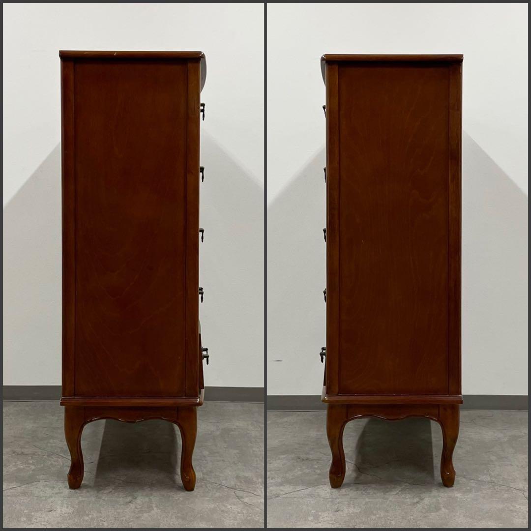 SNT1300 イタリア製 猫脚 チェスト 5段 クラシック アンティ