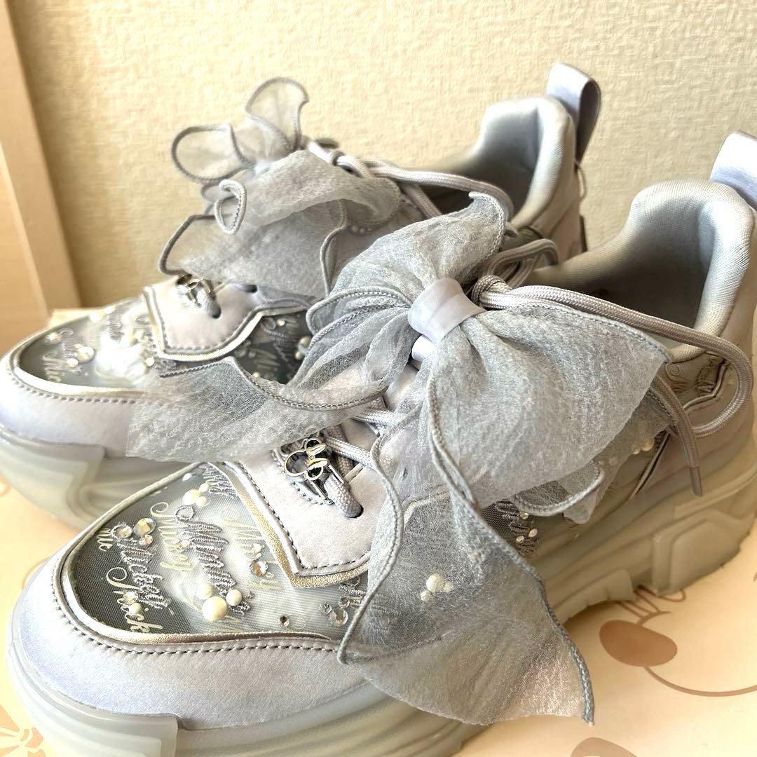 新品未使用　RANDA 【Mickey＆Minnie】シアーデザインスニーカー