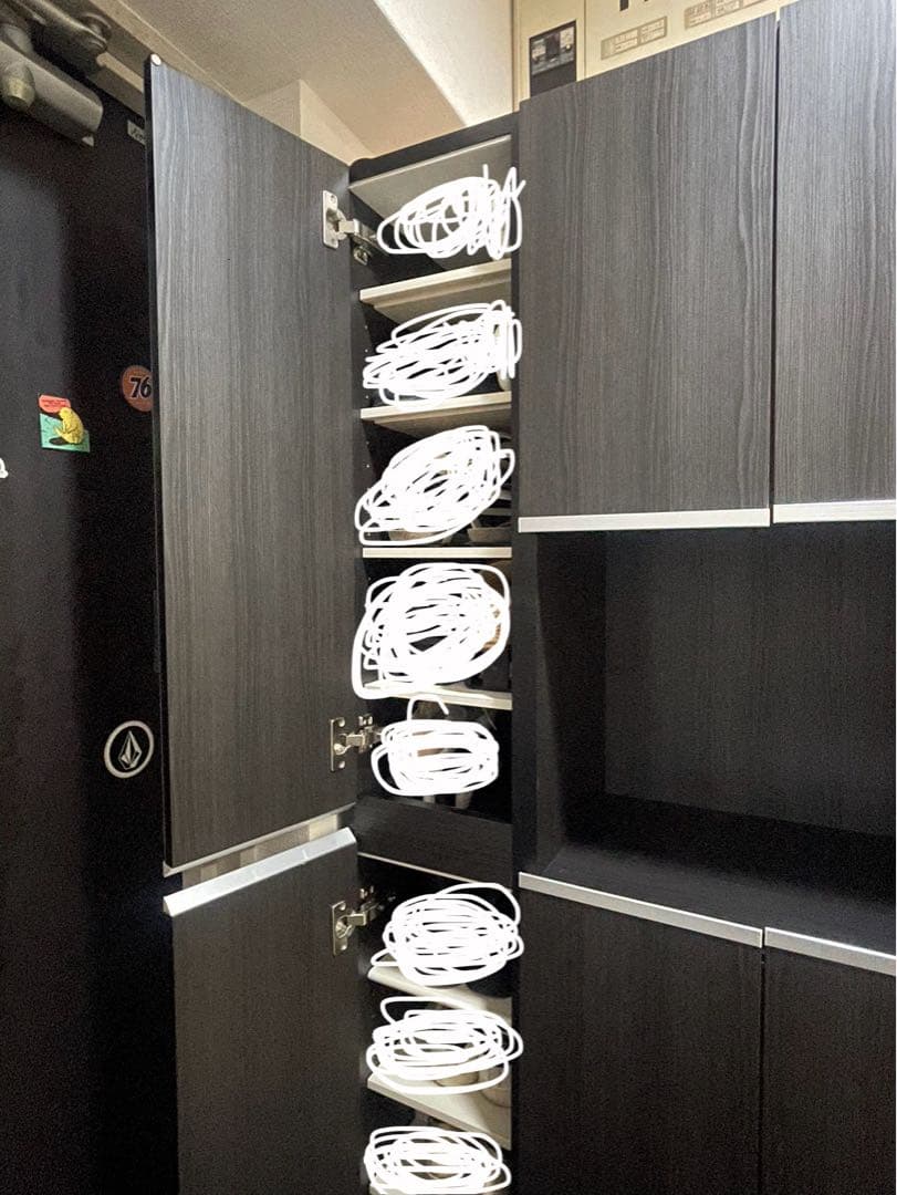 くまちゃんさん専用【美品】シューズボックス　ダークブラウン　靴箱