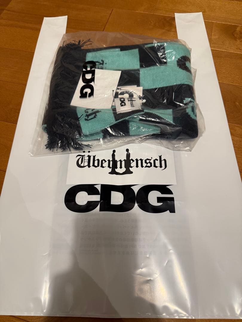 ショッパー付CDG x G-DRAGON Checkered StoleMint