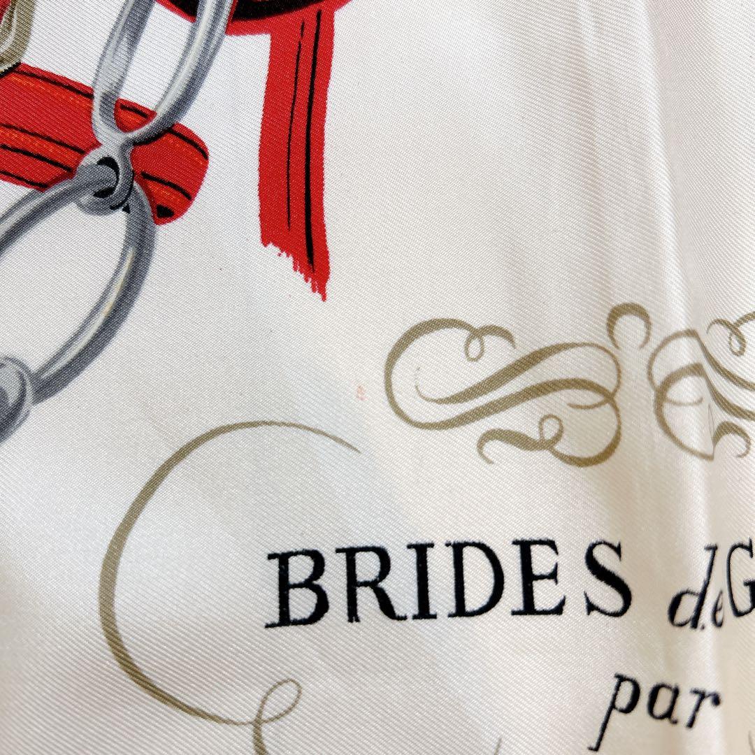 エルメス HERMES カレ90 Brides de Gala 馬具 レッド