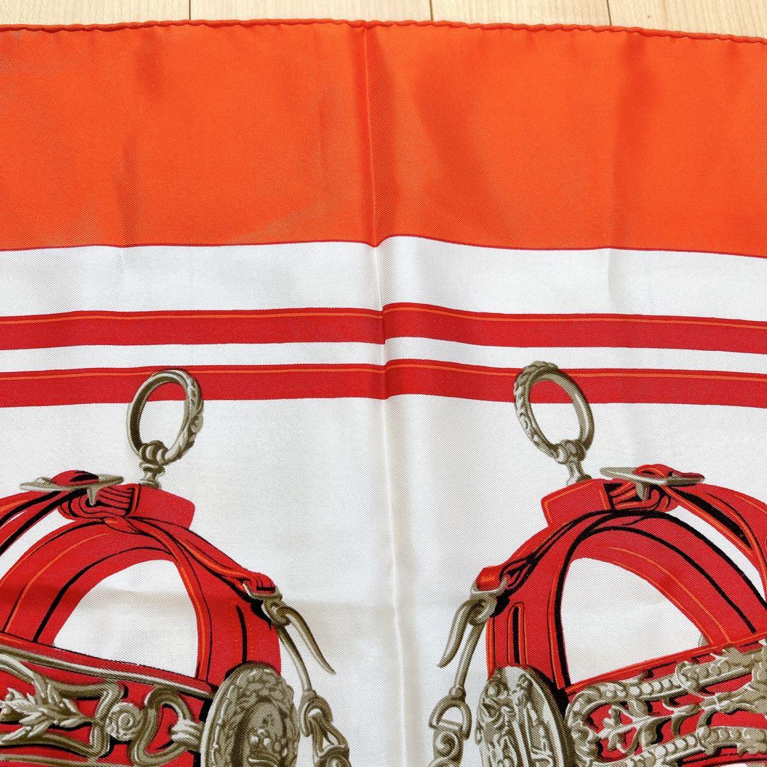 エルメス HERMES カレ90 Brides de Gala 馬具 レッド