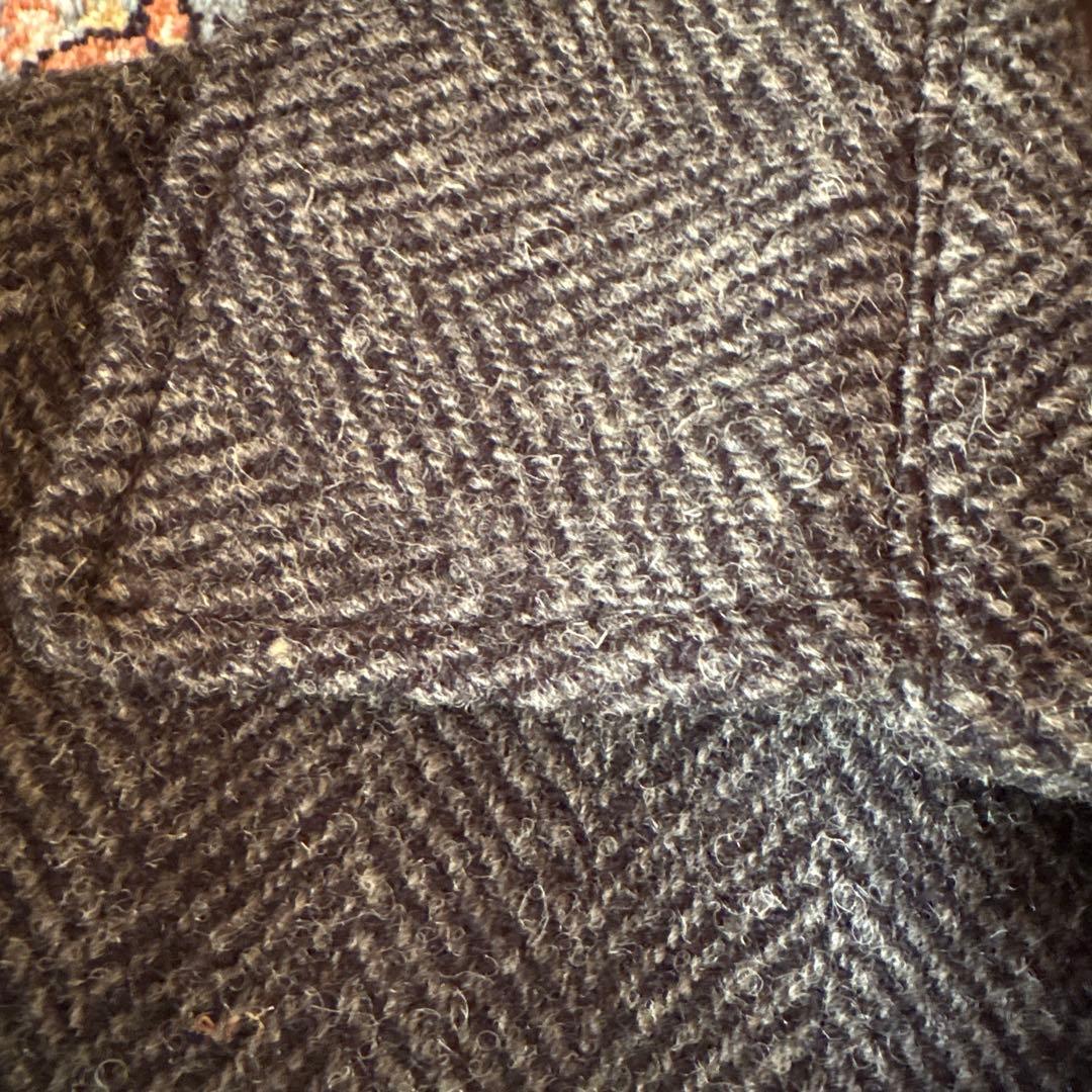 極美品✨HarrisTweed ハリスツイード　ミドル丈　ステンカラーコート