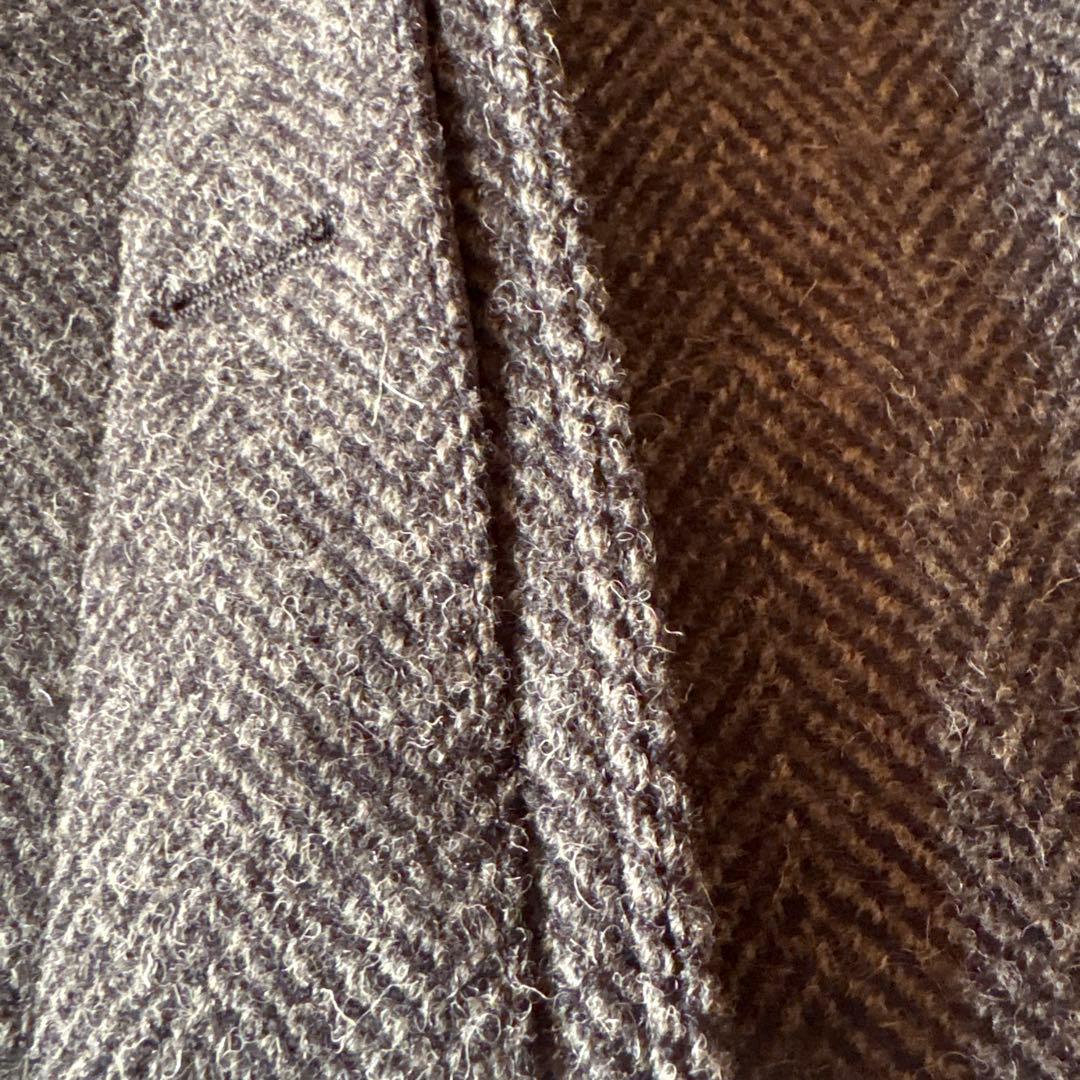 極美品✨HarrisTweed ハリスツイード　ミドル丈　ステンカラーコート