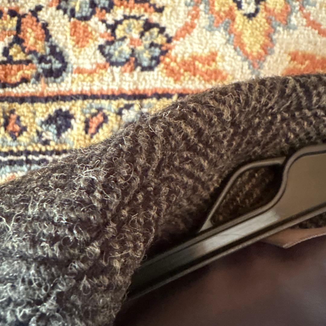 極美品✨HarrisTweed ハリスツイード　ミドル丈　ステンカラーコート