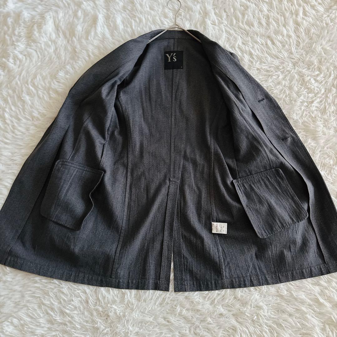 Y’s ワイズ ロングコートジャケット 羽織り 2サイズ グレー ユニセックス