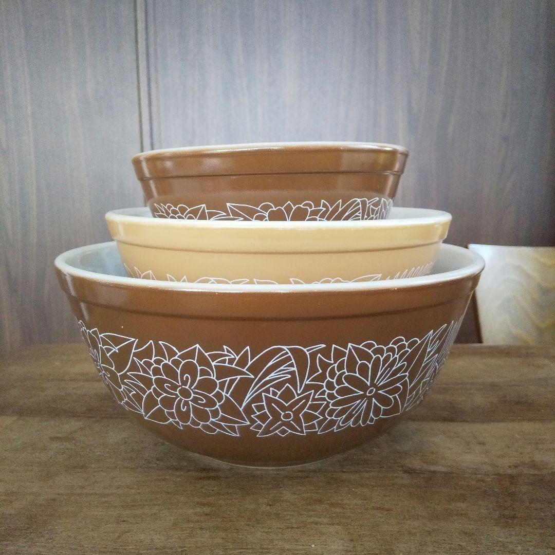 美品 3個セット オールドパイレックス ウッドランド