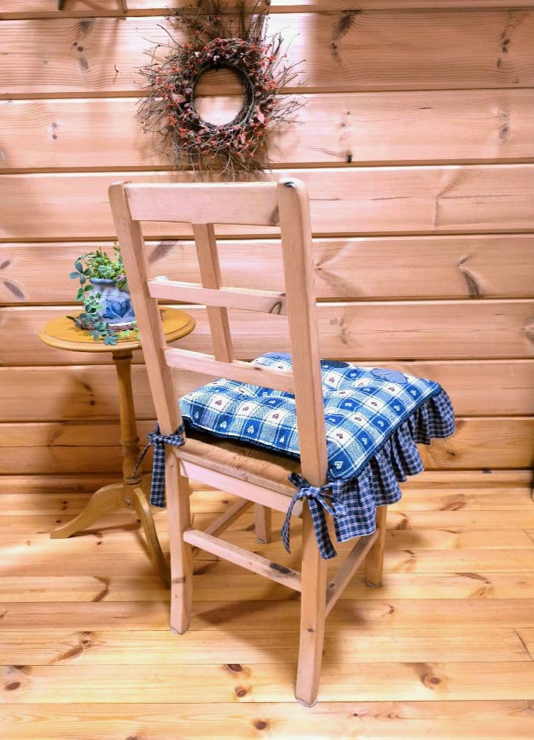 ⭐️アメリカンカントリー雑貨❤ハート❤いっぱいフリフリチェアパッド♡45cm角♡