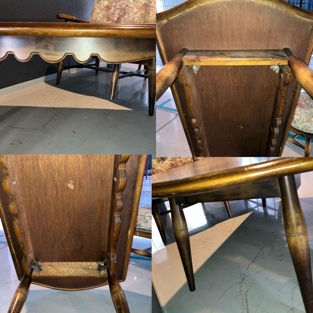 飛騨産業 乗鞍 ダイニングセット5点　ソファ　テーブル　オットマン　チェア