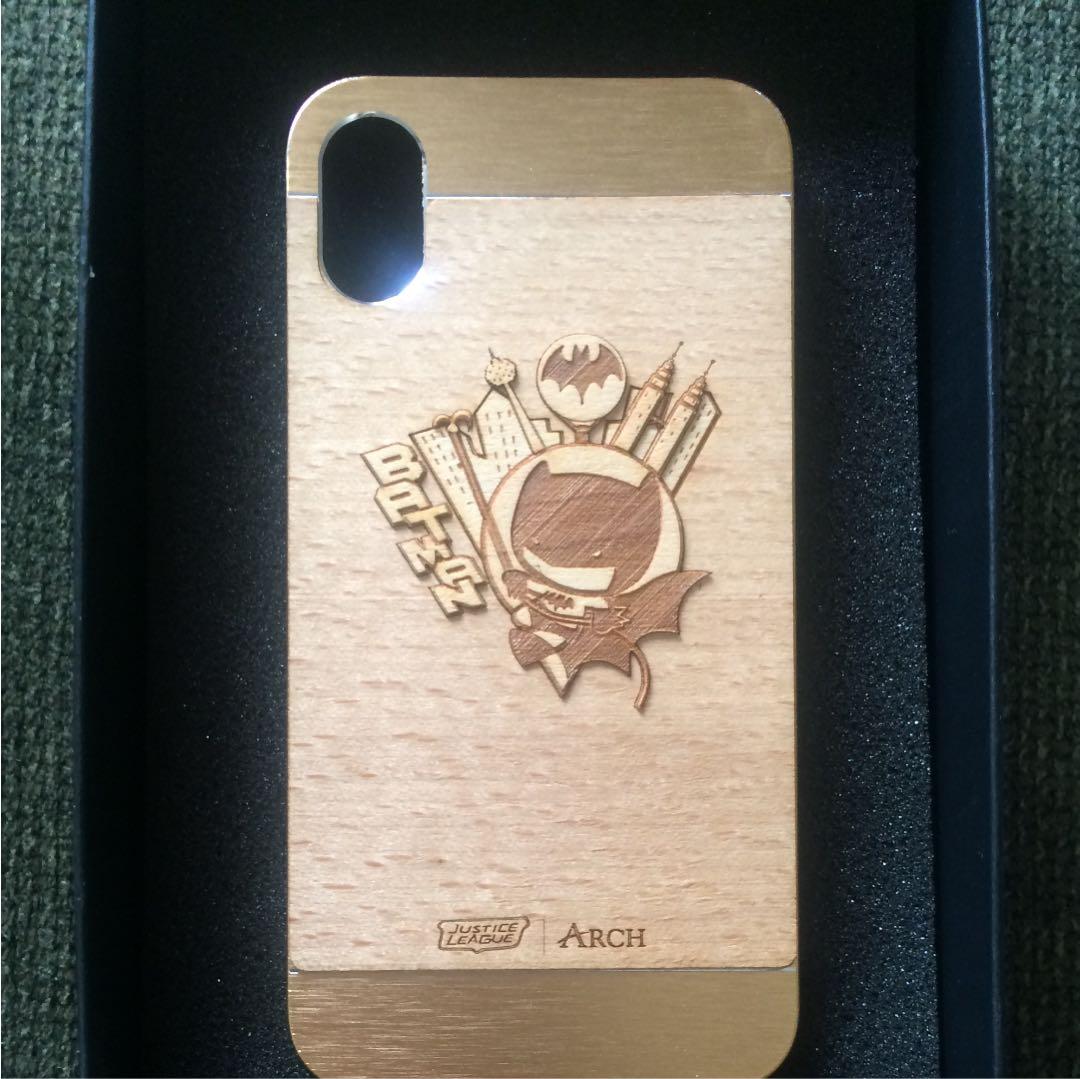 （値引き中）iPhone X用 木彫りバットマン