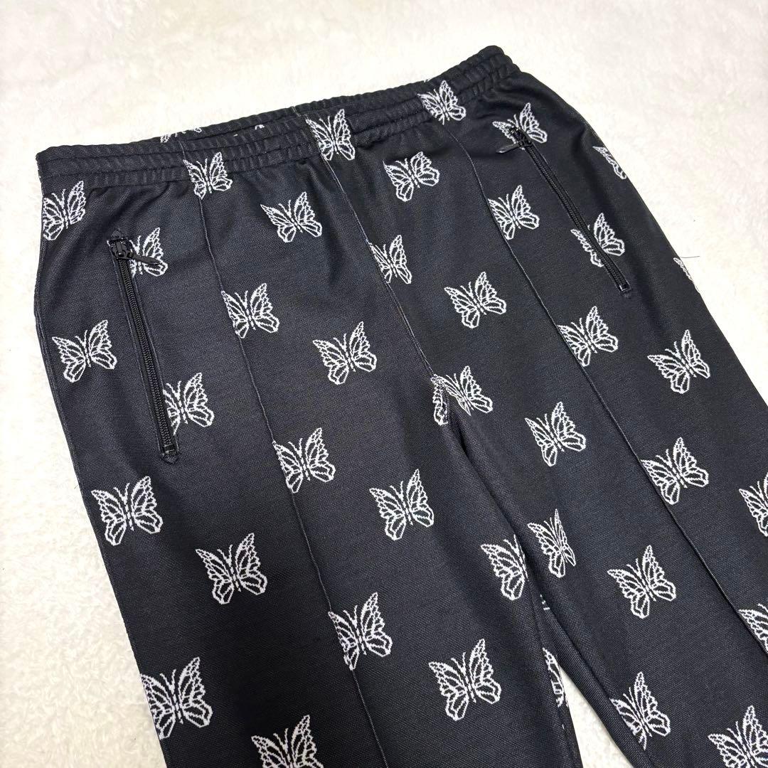 希少 Needles トラックパンツ パピヨン総柄 STUDIOUS別注 M 黒