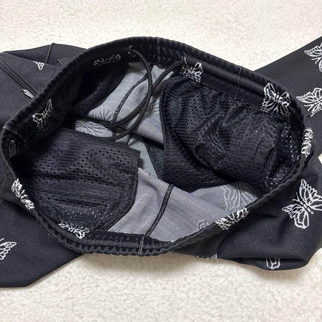 希少 Needles トラックパンツ パピヨン総柄 STUDIOUS別注 M 黒