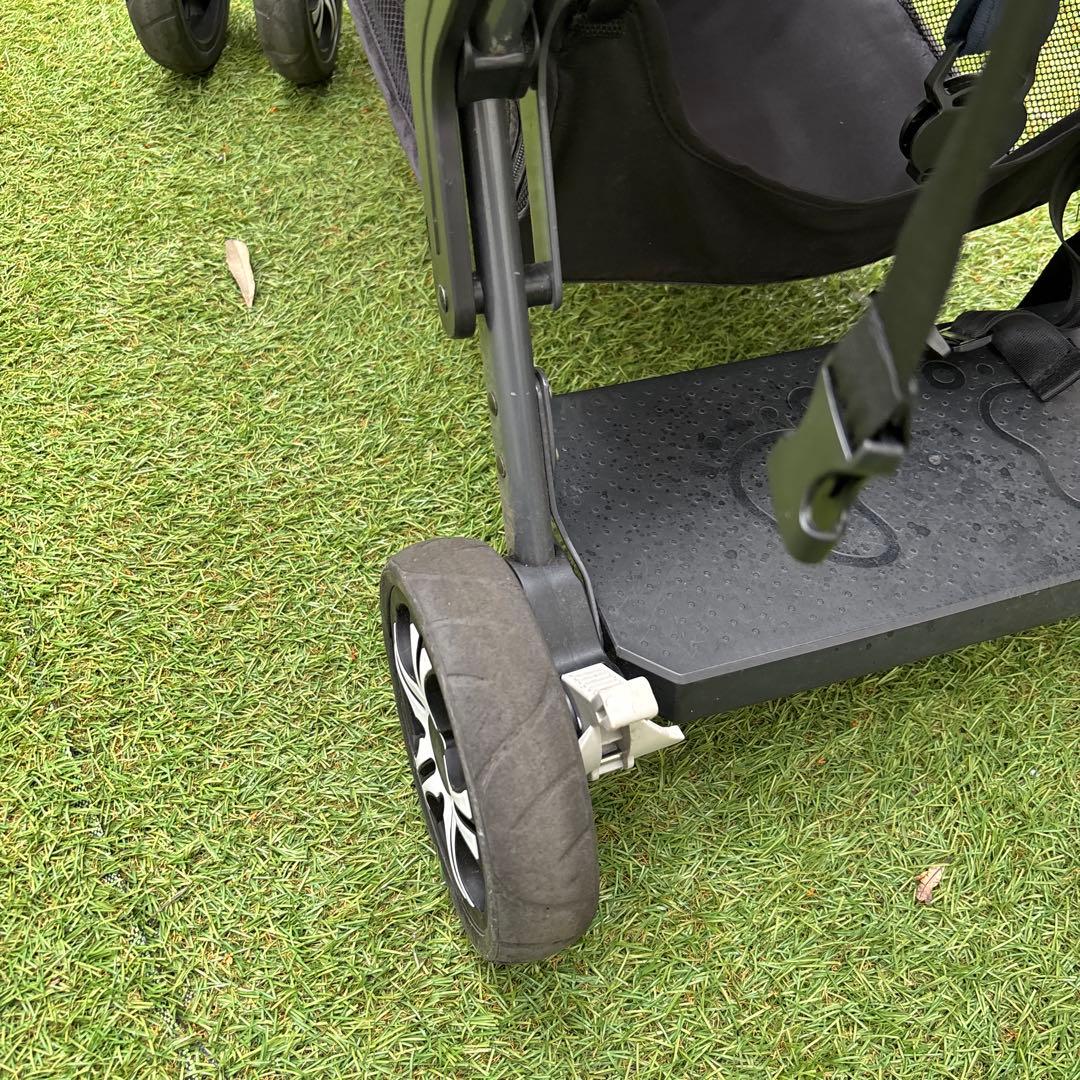 カトージ　二人乗り　ベビーカー　二人でゴー　レインカバー付き