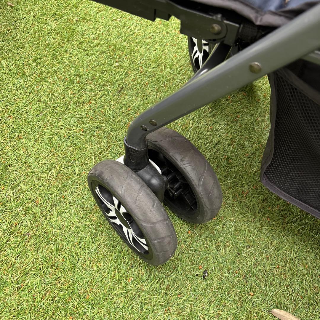 カトージ　二人乗り　ベビーカー　二人でゴー　レインカバー付き