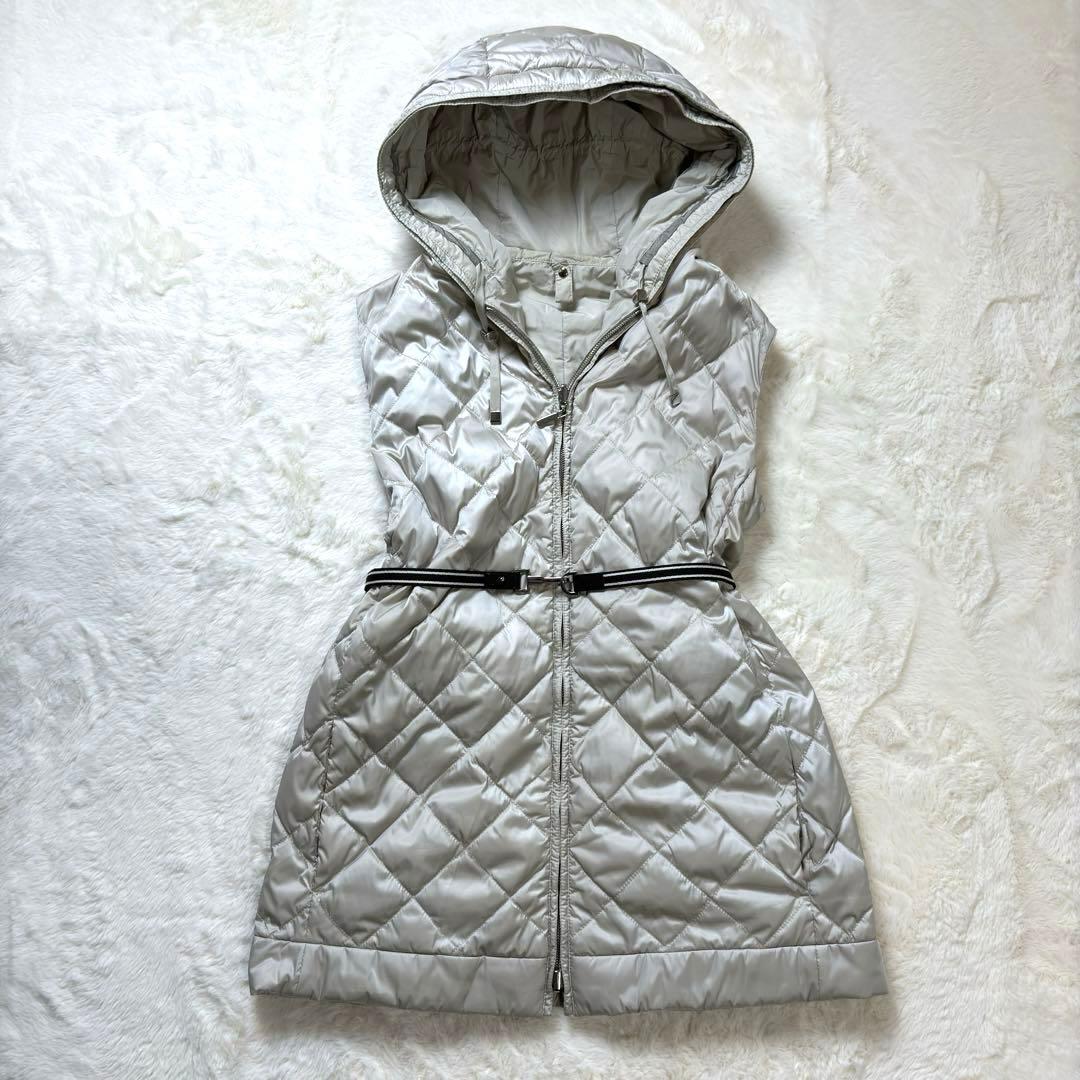 高級　S MaxMara キルティング　リーバーシブル　ダウンベスト　40
