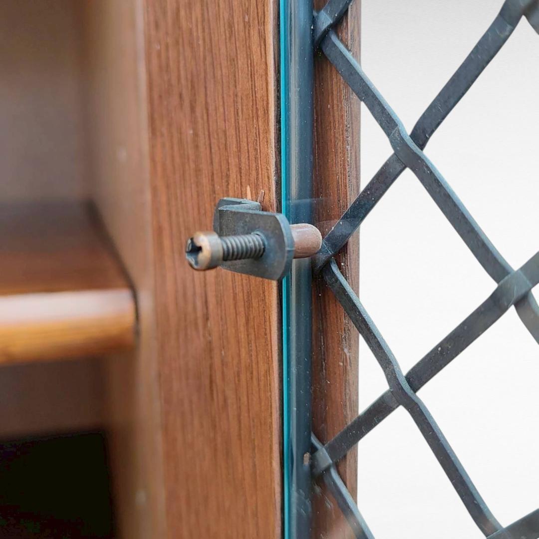 コスガ チェスト オーク材　ガラス扉　収納 クラシックブラウン ヨーロピアン