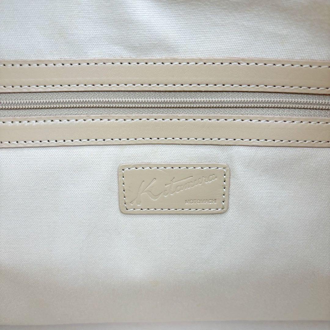 美品◎ キタムラ 肩かけ可 ボストンバッグ レザー 大容量