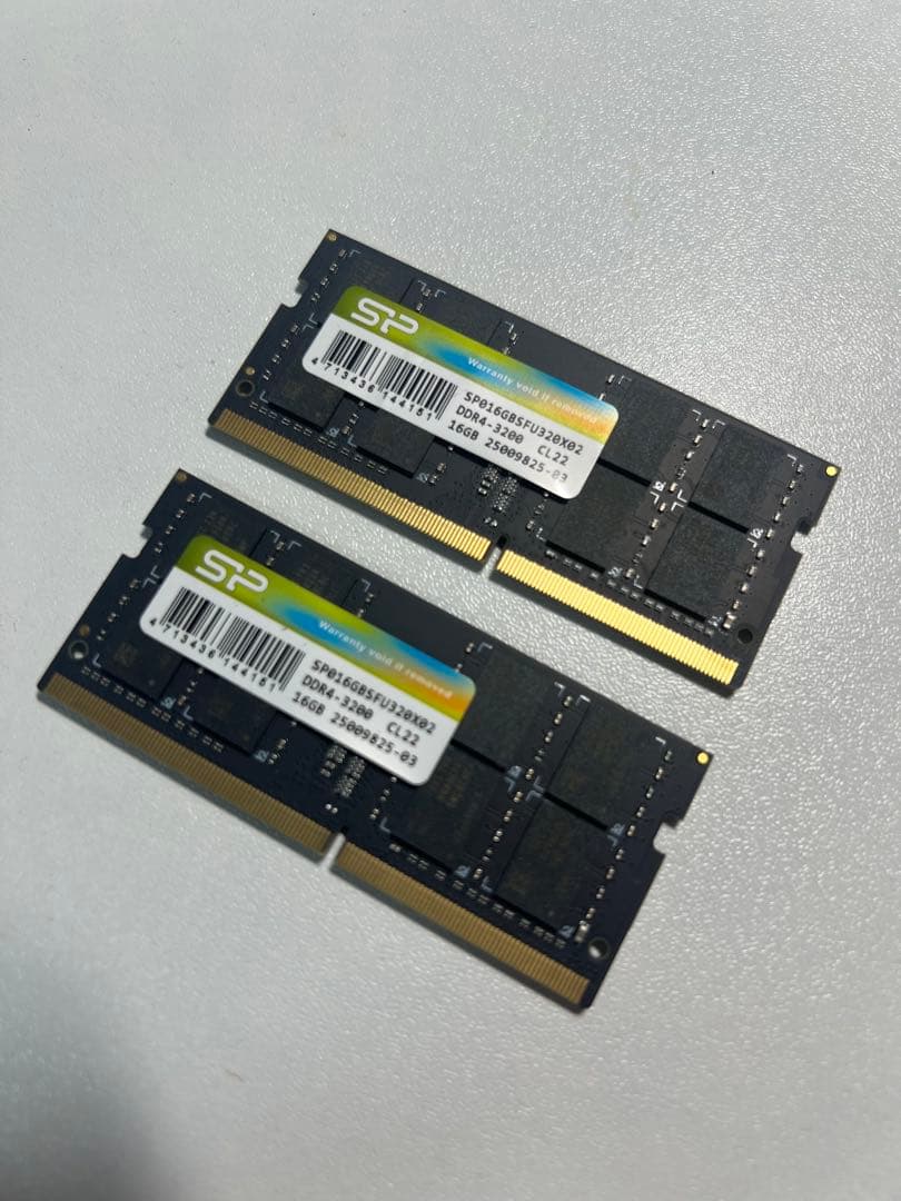 ノートPC用メモリ DDR4-3200 16GB×2枚 計32GB（SP）