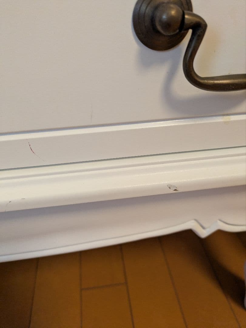 ホワイト木製チェスト 5段 ①