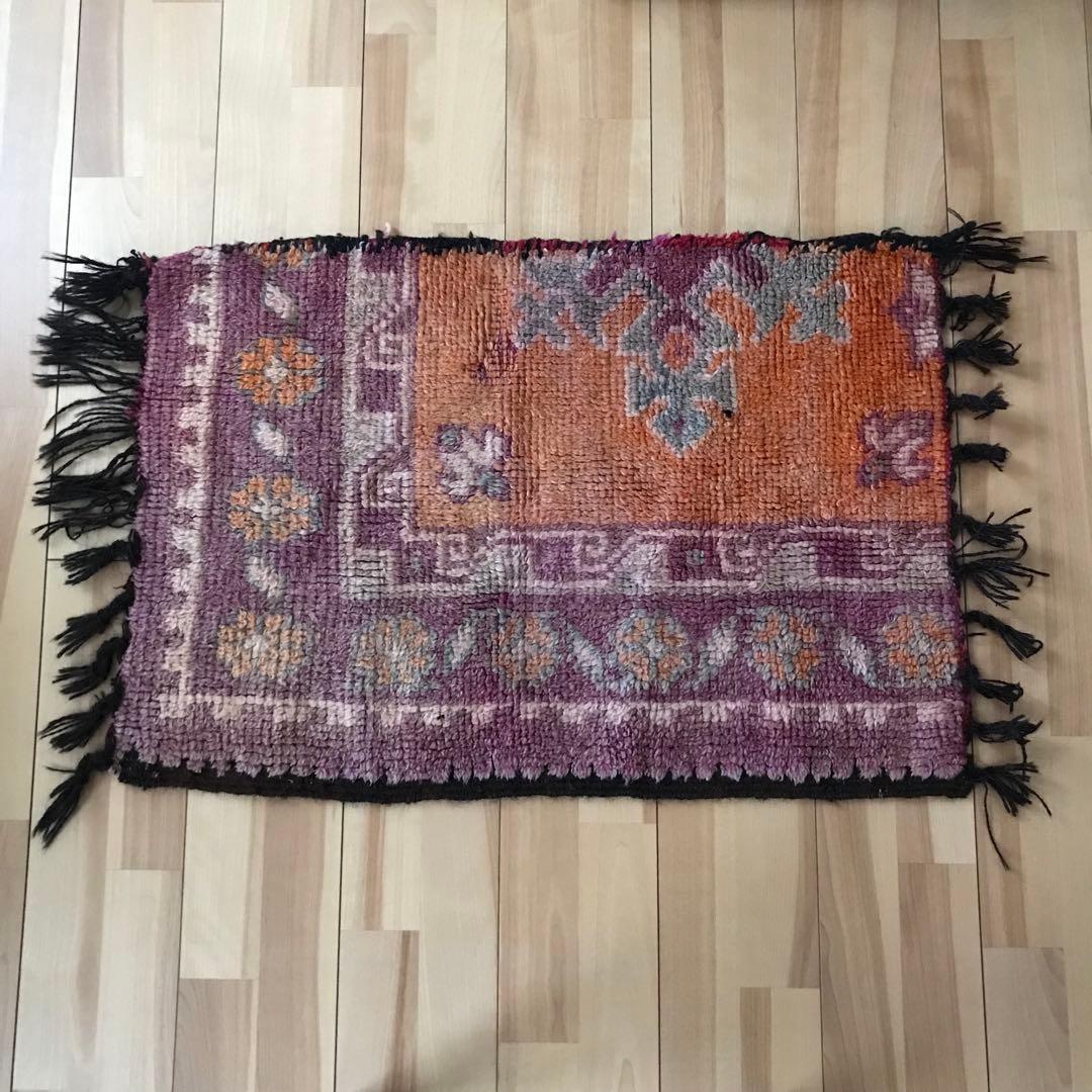 ヴィンテージ モロッコ ラグ カーペット 敷物 絨毯