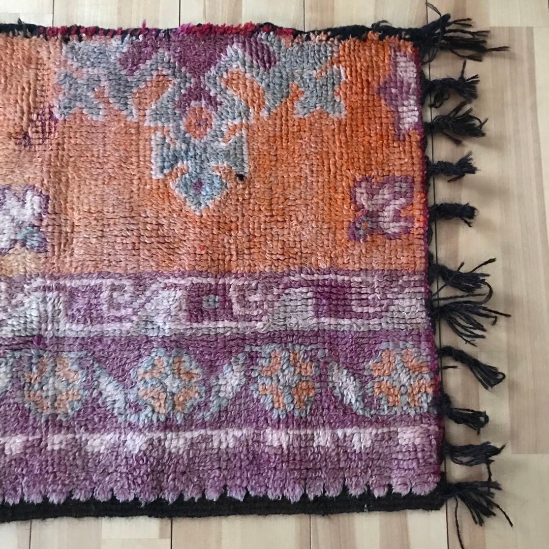 ヴィンテージ モロッコ ラグ カーペット 敷物 絨毯