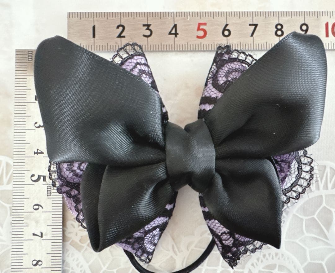 ハロウィンリボンヘアゴムNo.11☆サテン☆蝶