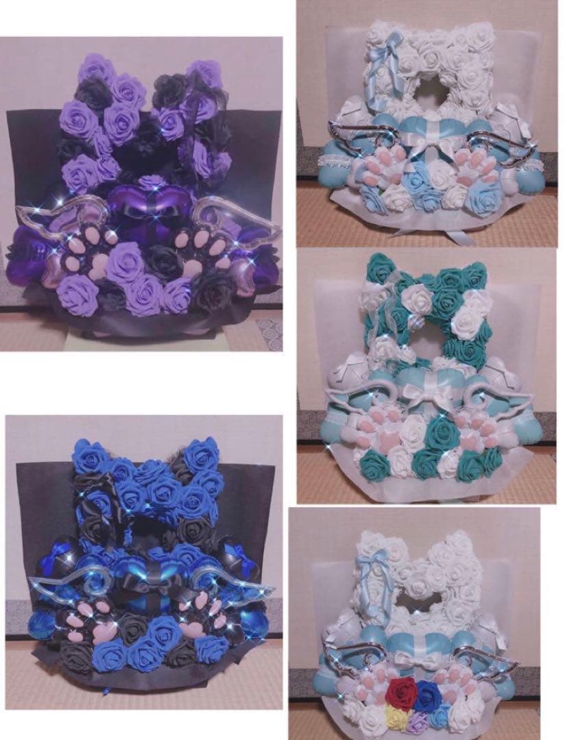 わわわ　バルーンアレンジ バルーンギフト　猫　生誕祭　推し　卓フラ