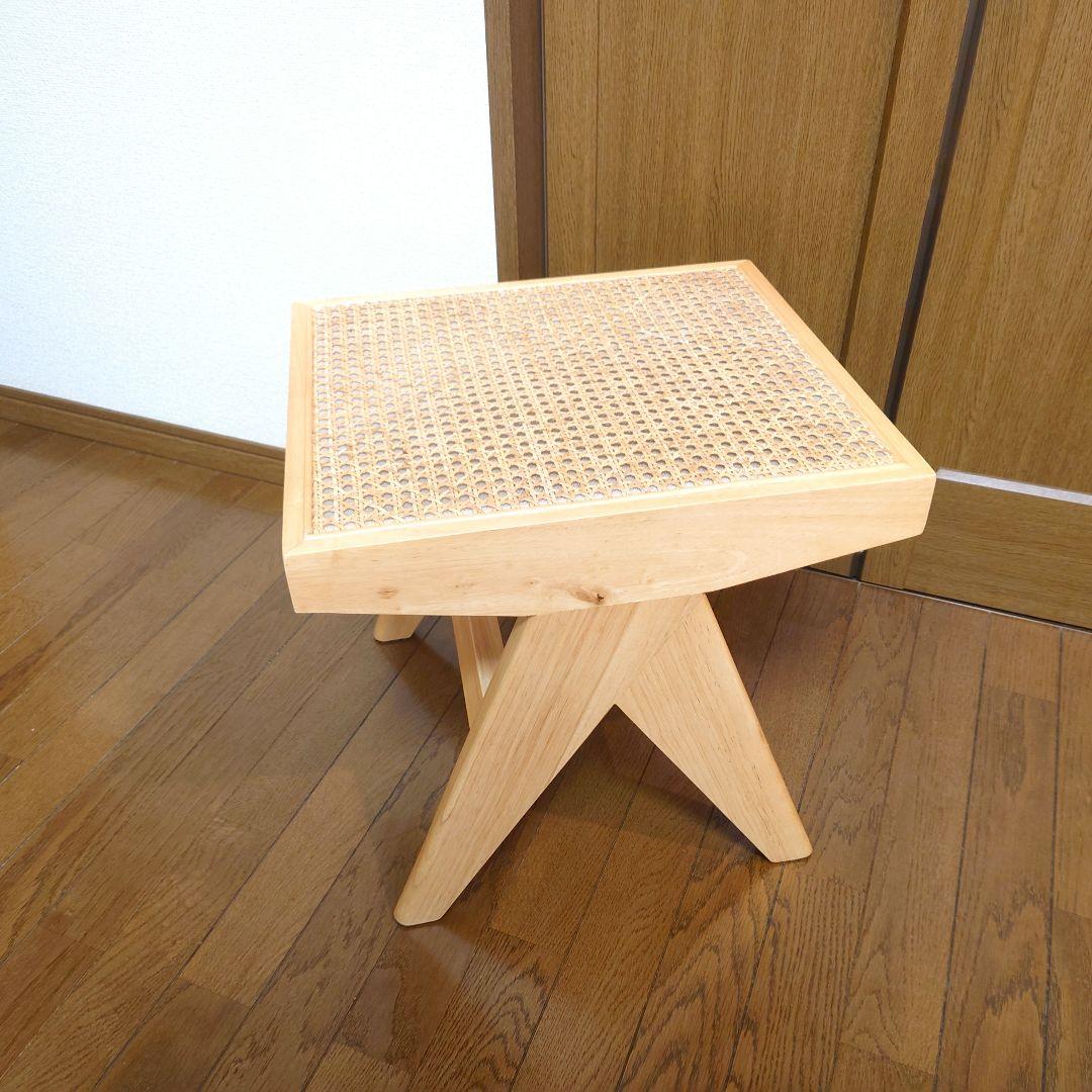 ピエールジャンヌレ　スツール　ナチュラル　リプロダクト　ラタン