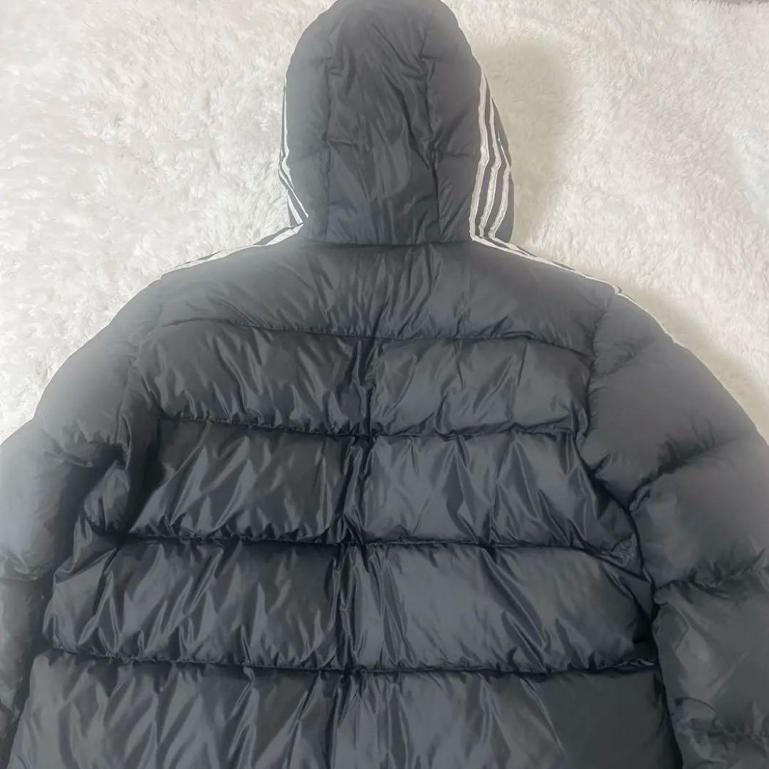 アディダスadidasトレフォイルロゴ ダウン ベンチコート 肉厚 ブラック M