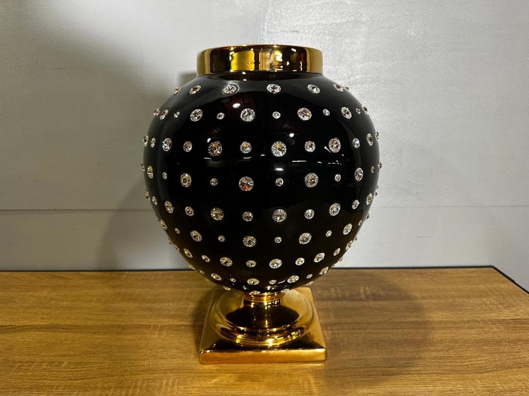 希少『AHURA』アウラ オブジェ スワロフスキー 陶器 陶器製 置物.