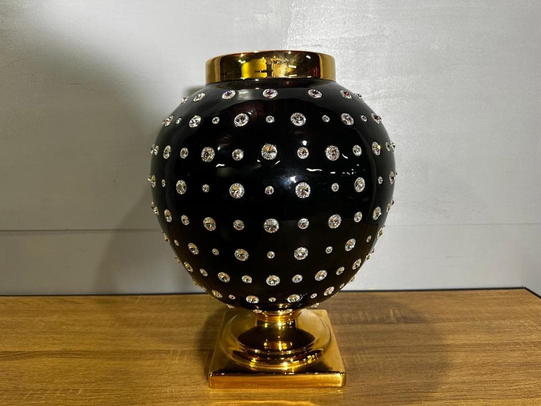 希少『AHURA』アウラ オブジェ スワロフスキー 陶器 陶器製 置物.