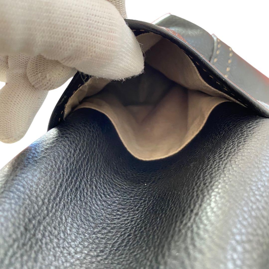 genten ゲンテン【美品】シボ革 シュリンクレザー トートバッグ 工具ロゴ