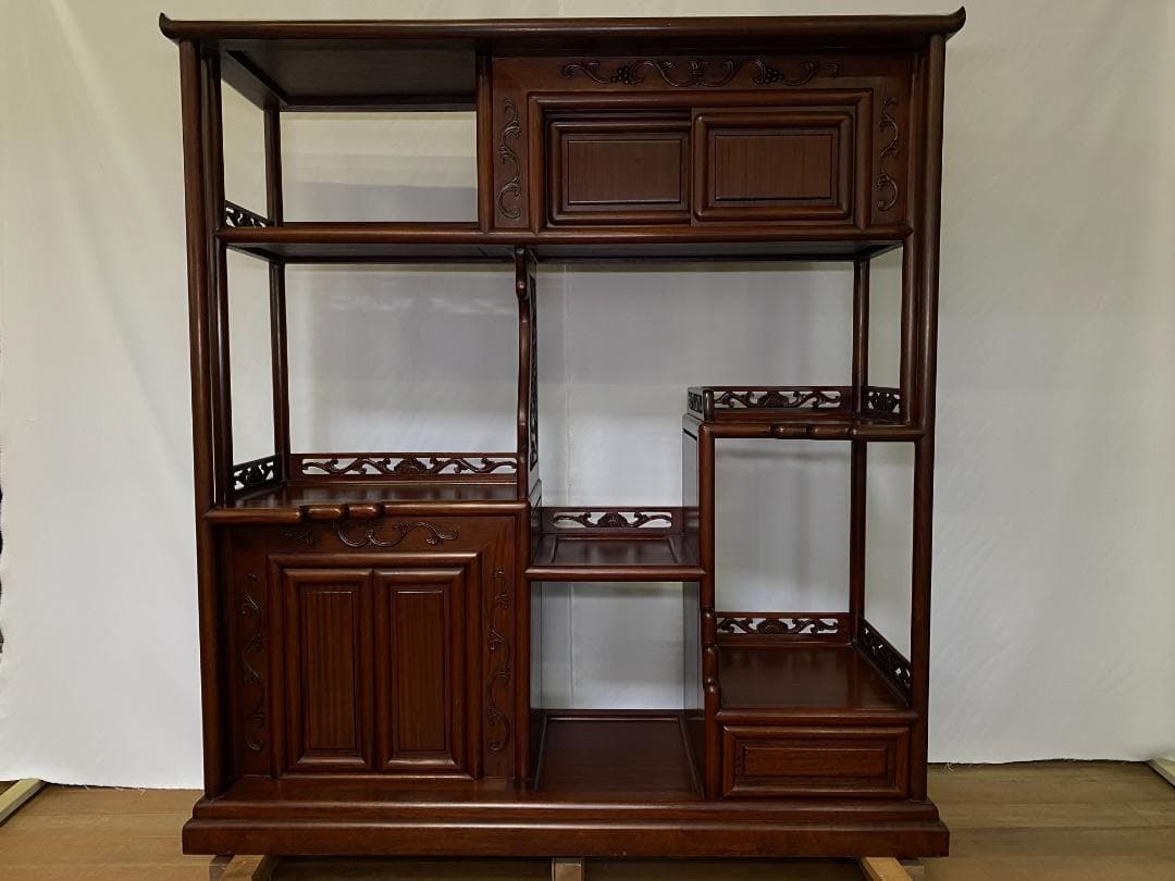 唐木　紫檀の飾り棚