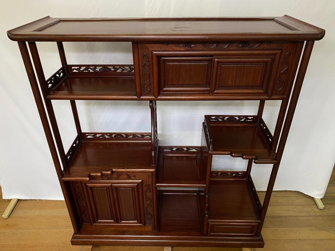 唐木　紫檀の飾り棚