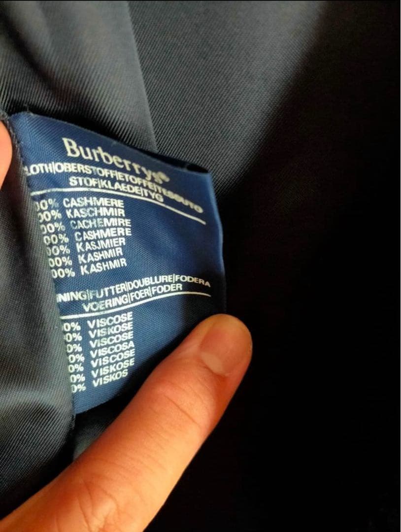 【状態良好】Burberrys イギリス製 カシミア100%　チェスターコート