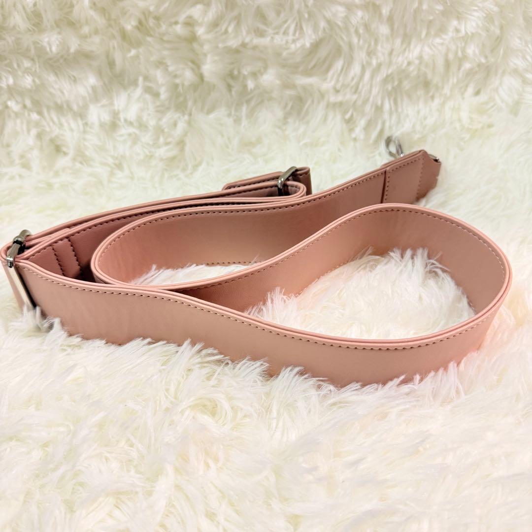 未使用品に近い❣️Darich ロゴショルダーレザーミニトートバッグ ピンク