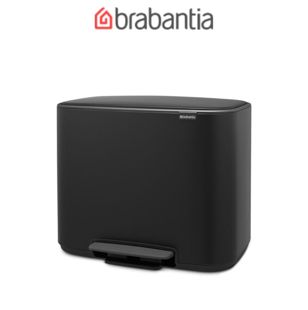 brabantia 黒ペダル式ごみ箱 540mm x 365mm x 705mm