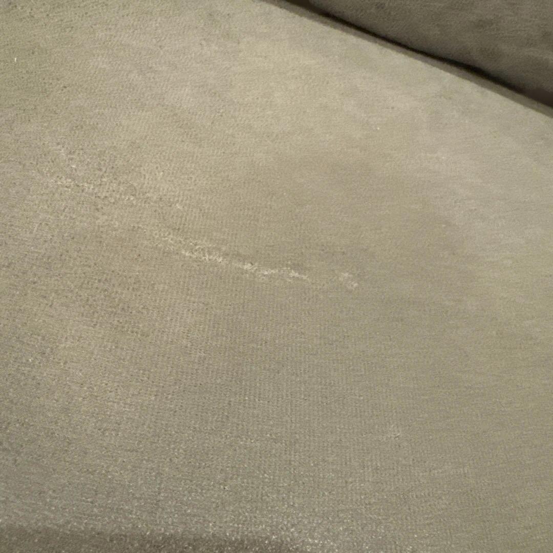 グレー2人掛けファブリックソファ　　おしゃれソファ長椅子