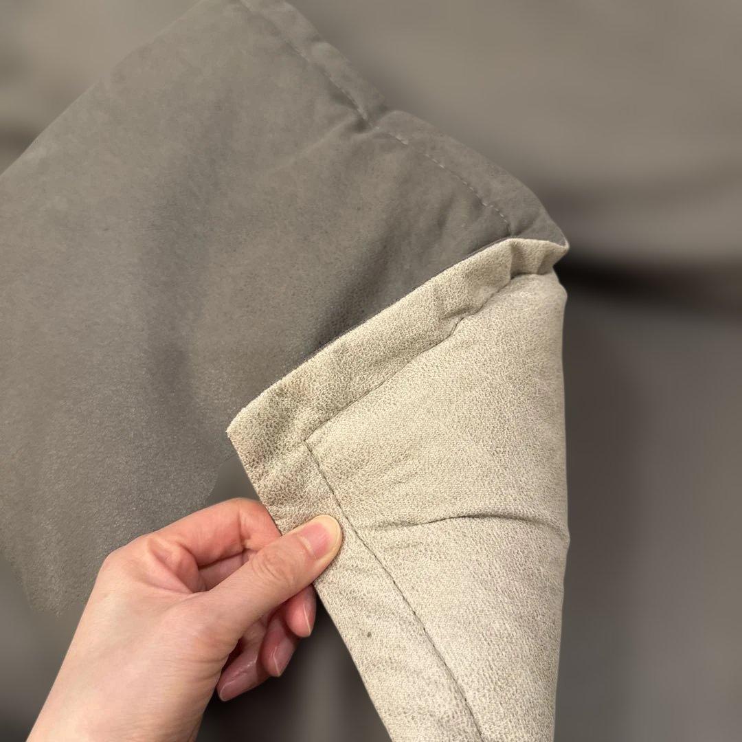 グレー2人掛けファブリックソファ　　おしゃれソファ長椅子