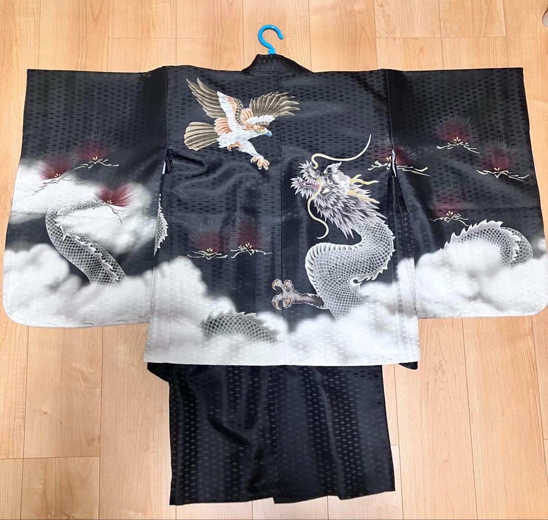 【12点フルセット】 七五三 着物 男の子 5歳 羽織袴セット