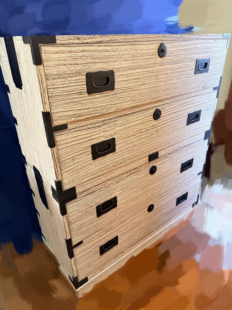 【値下げ】送料込み　中古　桐箪笥　着物　2段構成　4段引き出し