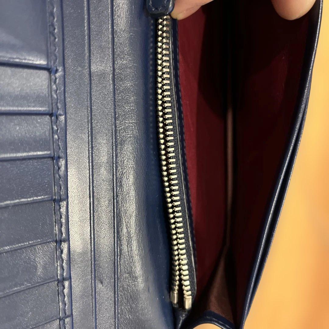 BVLGARI ネイビー 長財布