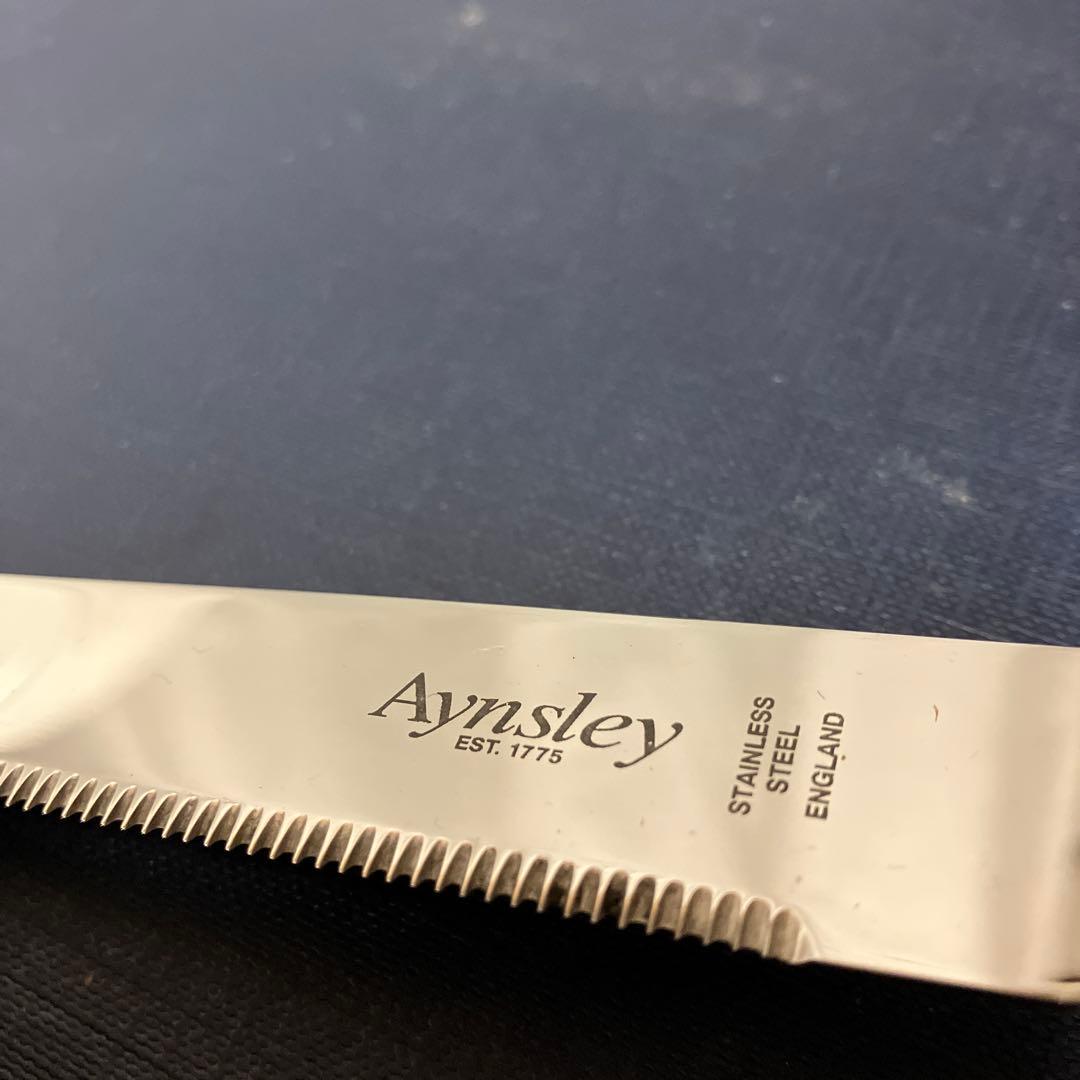 未使用イギリス製　エインズレイ オーチャードゴールド　プレート　ナイフセット